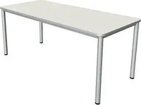 Kerkmann Schreibtisch Prime 11040710, wei&szlig; / silber, 180 x 75 x 80cm