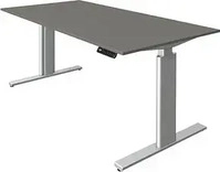 Kerkmann Schreibtisch Move 3 Tube graphit / silber, elektrisch...