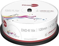 PRIMEON DVD-Rohlinge 2761205, bedruckbar, DVD-R, 4,7 GB, 120 Minuten, bis zu 16-fach,