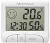 Medisana Thermo-Hygrometer HG 100 digital, Uhrzeit, weiß