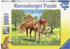 Ravensburger Puzzle Pferdeglück auf der Wiese, 100 XXL-Teile, ab 6 Jahre