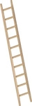 Layher Anlegeleiter 1036, L&auml;nge 3m, Bau-Anlegeleiter, aus Holz mit 10 Sprossen