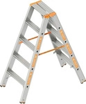 Layher Stehleiter Topic 1043, beidseitig begehbar, Schwerlastleiter aus Aluminium,