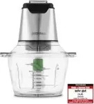 Gastroback Zerkleinerer Design Mini Chopper, Plus, 400 W, Edelstahl m. Glasbeh&auml;lter,