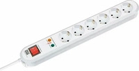 Bachmann Steckdosenleiste Smart 381.2501K, 1,5m, 6-fach in wei&szlig;,