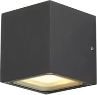 SLV Wandleuchte Sitra Cube, aus Aluminium, f&uuml;r au&szlig;en (IP44), 230 V, Up & Down,