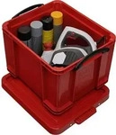 Really-Useful-Box Aufbewahrungsbox 35R, 35Liter, mit Deckel, Kunststoff, rot,...