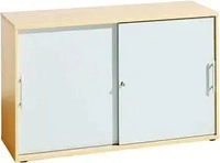 Hammerbacher Schiebet&uuml;renschrank 1752S, abschlie&szlig;bar, aus Holz mit 2...