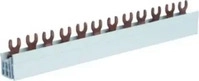 Hager Phasenschiene KDN363A, 3-polig, 63 A, mit 10 mm&sup2; Gabelanschluss, f&uuml;r 12