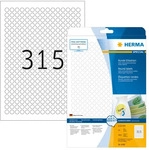Herma Universaletiketten 4385, wei&szlig;, rund, &Oslash; 10mm, abl&ouml;sbar, 25 Blatt, 7875 St&uuml;ck