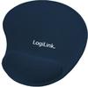 LogiLink ID0027B Mauspad Gel Mouse Pad, mit Gel-Handgelenkauflage, blau