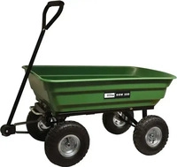 G&uuml;de Gartenwagen GGW 250, 75 Liter, bis 250 kg, aus Stahl und Kunststoff, gr&uuml;n, mit