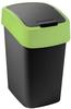 Curver Mülleimer Flip Bin 9L, grün, aus Kunststoff, 9 Liter