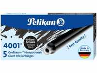 Pelikan Füllerpatronen 4001 GTP5, brillant-schwarz, Großraumpatronen, 5...