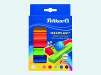 Pelikan Knete Nakiplast 196/7, 622712, 7 Stangen, ab 3 Jahren, farbig sortiert, 125g,