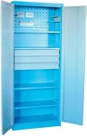 G&uuml;de Werkzeugschrank Typ Universal, aus Metall, blau / grau, mit 3 Schubladen & 4
