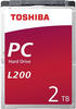 Toshiba Festplatte L200 HDWL120UZSVA, 2,5 Zoll, intern, SATA III, 2TB, OEM