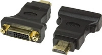 LogiLink HDMI-Adapter HDMI DVI, AH0002, DVI Buchse auf HDMI Stecker