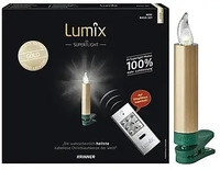 Krinner Christbaumkerzen Lumix SuperLight Mini, mit Fernbedienung outdoor,...