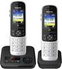 Panasonic Telefon KX-TGH722GS, silber-schwarz, schnurlos, mit Anrufbeantworter