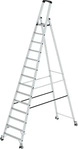 MUNK Stehleiter 41114, nivello-Leiterf&uuml;&szlig;e, mit Plattform, fahrbar, aus...