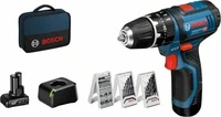 Bosch Akku-Schlagbohrschrauber GSB 12V-15, 12V / 2,0+4,0Ah, 2 Akkus,...