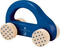 Selecta Motorikspielzeug Kleiner Flitzer blau, Greifling aus Holz, ab 6 Monate