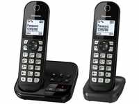 Panasonic Telefon KX-TGC462GB, schwarz, schnurlos, mit Anrufbeantworter