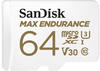 SanDisk Micro-SD-Karte Max Endurance, 64GB, bis 100 MB/s, UHS-I U3, SDXC