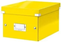 Leitz Aufbewahrungsbox 6043-00-16 Click&Store, 10L, mit Deckel, Pappe, gelb, A5, 22 x