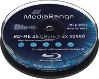 MediaRange Blu-ray-Rohlinge MR501, wiederbeschreibbar, BD-RE, 25 GB, bis zu...