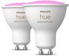 Philips LED-Lampe Hue Ambiance Bluetooth GU10, weiß und farbig, 4,3W (35W), dimmbar,
