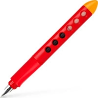 Faber-Castell F&uuml;ller Scribolino, Feder A, f&uuml;r Linksh&auml;nder, Kunststoffgeh&auml;use rot