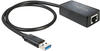 DeLock USB-Adapter 62616 mit Netzwerk-Anschluss, USB-A Stecker / RJ45-Buchse, USB 3.0