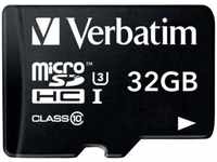 Verbatim Micro-SD-Karte Pro, 47041, 32GB, bis 90 MB/s, UHS-I U3, SDHC