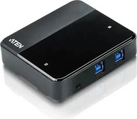 Aten USB-Switch US234, mit Fernbedienung, USB 3.0, f&uuml;r 2 PC, 2 In 4 Out, 2 USB-A