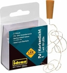 Idena Lichterkette 31091, Korkenlicht, 10 LED, innen, Draht, Batteriebetrieb, 1 m, 2
