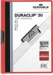 Durable Klemmhefter 2200-03, Duraclip, A4, f&uuml;r 30 Blatt, rot