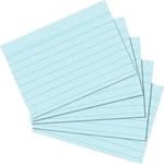 Herlitz Karteikarten A6 10836203 liniert blau, 100 St&uuml;ck