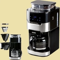 Domo Kaffeemaschine Grind and Brew, DO721K, mit Glaskanne, mit Mahlwerk, 1,5...