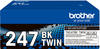 Brother Toner TN-247BK TWIN Doppelpack, TN-247BK, 2 x 3000 Seiten, schwarz, 2 Stück,
