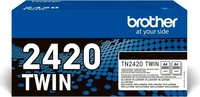 Brother TN-2420 TWIN Doppelpack, 2 x 3000 Seiten, Toner schwarz, 2 St&uuml;ck,