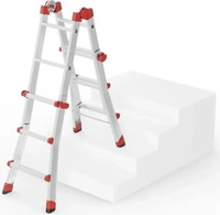 Hailo Teleskopleiter M80, 7516-007, L&auml;nge 3,65m, aus Aluminium mit 4 x 4 Sprossen
