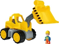 BIG Baustellenfahrzeug 800054837 Power-Worker Midi, Radlader mit Bauarbeiter