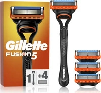 Gillette Nassrasierer Fusion5, f&uuml;r Herren, 5-fach Klinge, mit 4 Klingen