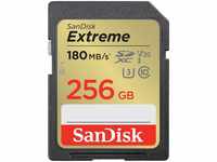 SanDisk SD-Karte Extreme 256 GB, bis 180 MB/s, SDXC
