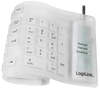 LogiLink Tastatur Waterproof Keyboard ID0018A, flexibel, wasserfest, PS2, USB, weiß
