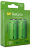 GP Akkus Batteries ReCyko D, 5700 mAh, Mono, R20, HR20, NiMH, 2 Stück