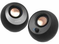 Creative Lautsprecher Pebble V3, schwarz, mit Bluetooth, 2.0 Soundsystem, 8 Watt