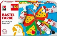 Marabu Bastelfarbe Kids 0304000000001, Universal, farbig sortiert, 6 Farben je...